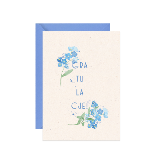 Kartka z gratulacjami - Niezapominajki