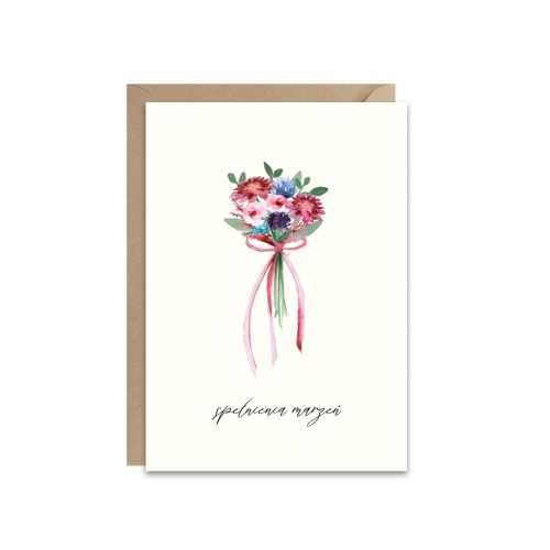 Kartka z życzeniami - bukiet spełnienia marzeń