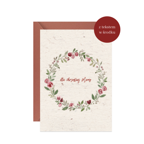 Kartka dla matki chrzestnej z prośbą o pełnienie tej roli