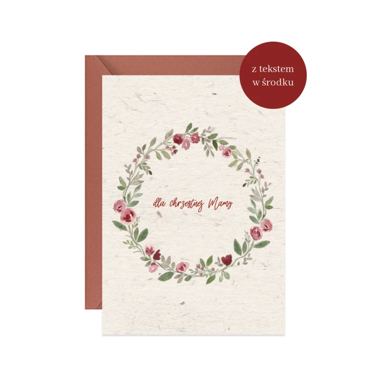 Kartka dla matki chrzestnej z prośbą o pełnienie tej roli