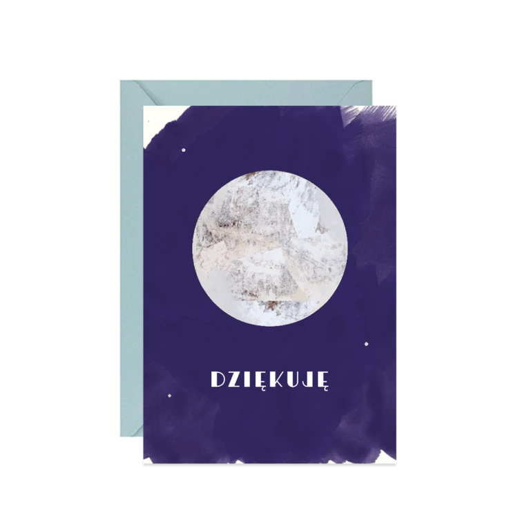 Kartka księżycowa Dziękuję